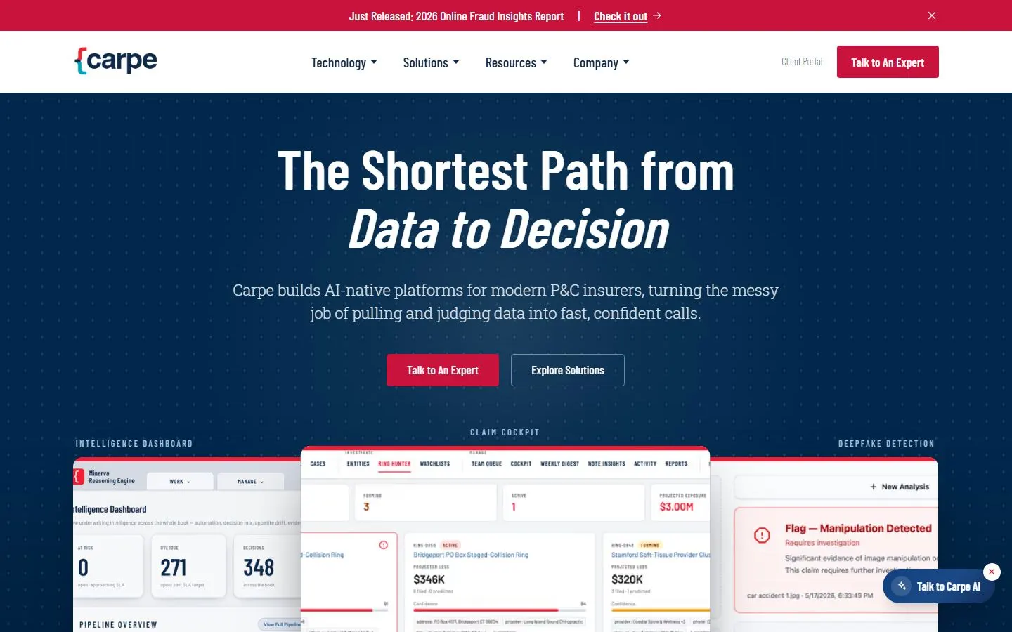 Carpe Data homepage