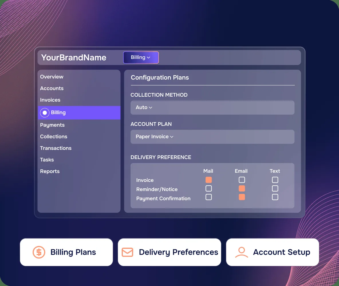 Duck Creek billing configuration screen