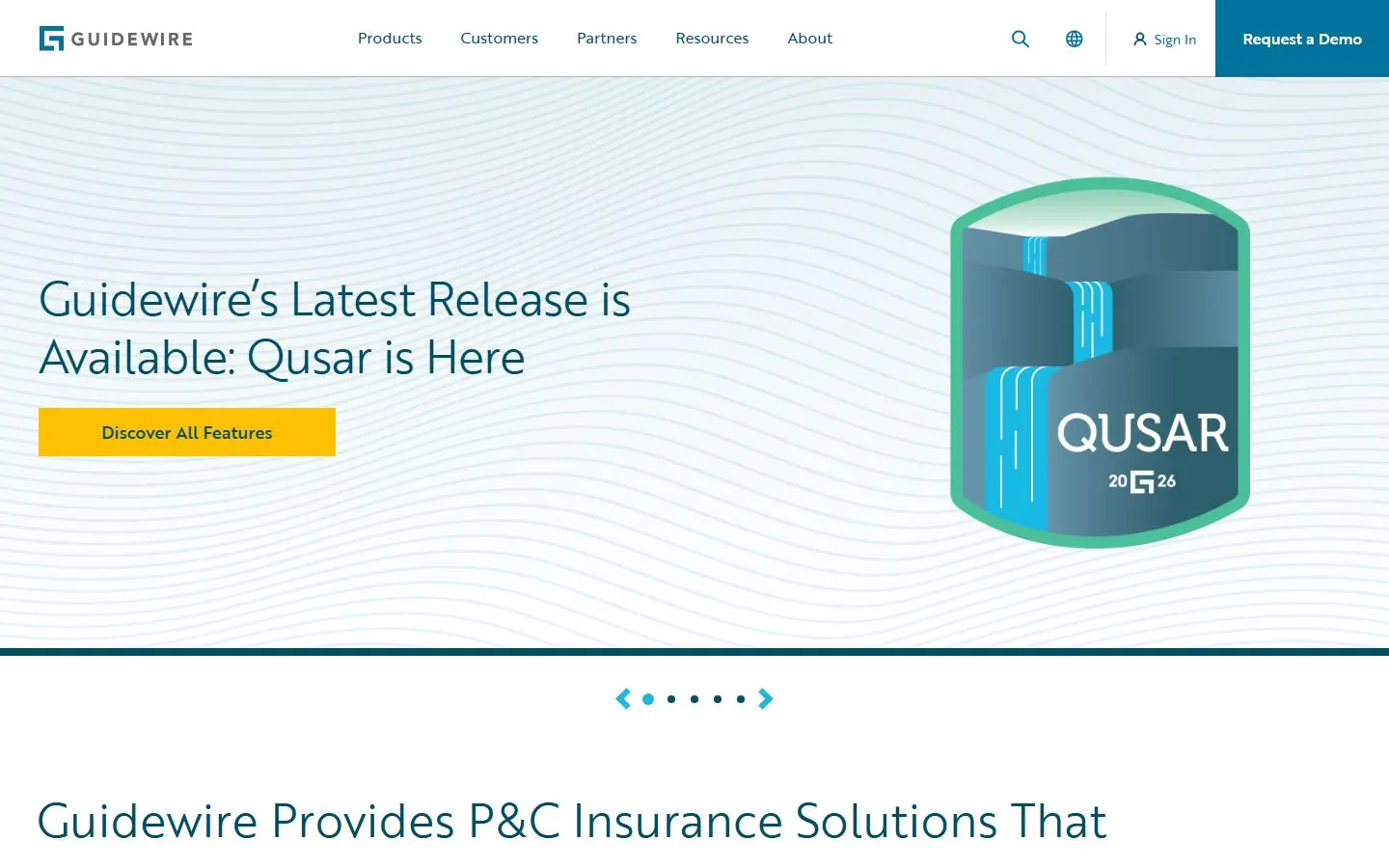 Guidewire homepage