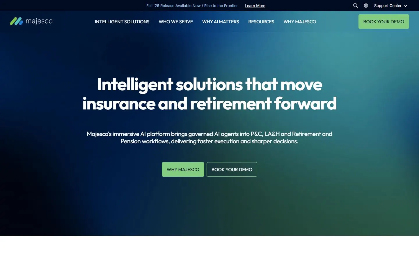 Majesco homepage