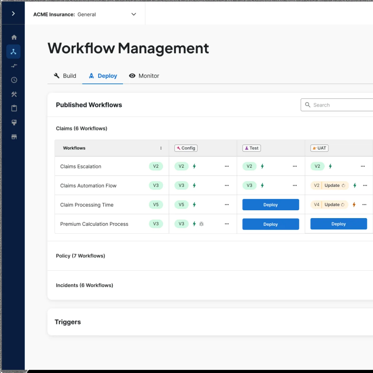 Origami Risk workflow management screen