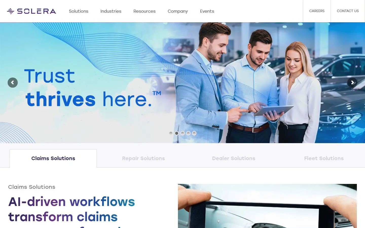 Solera Qapter (Audatex) homepage