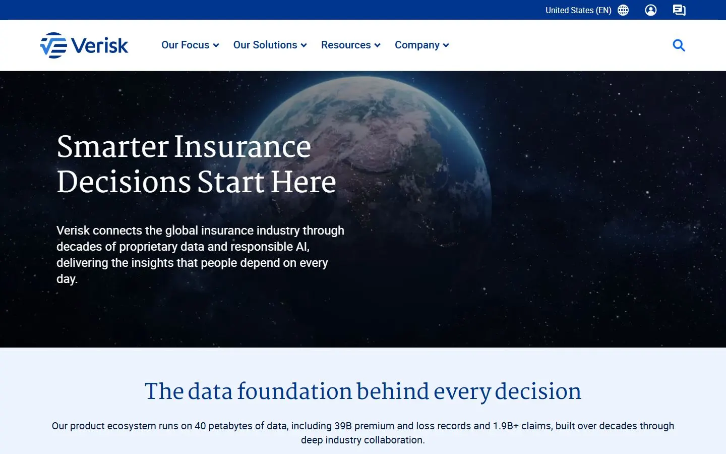 Verisk ClaimSearch homepage